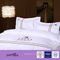 Conjuntos de cama de linho do hotel - folha de cama / capa de cama / travesseiro